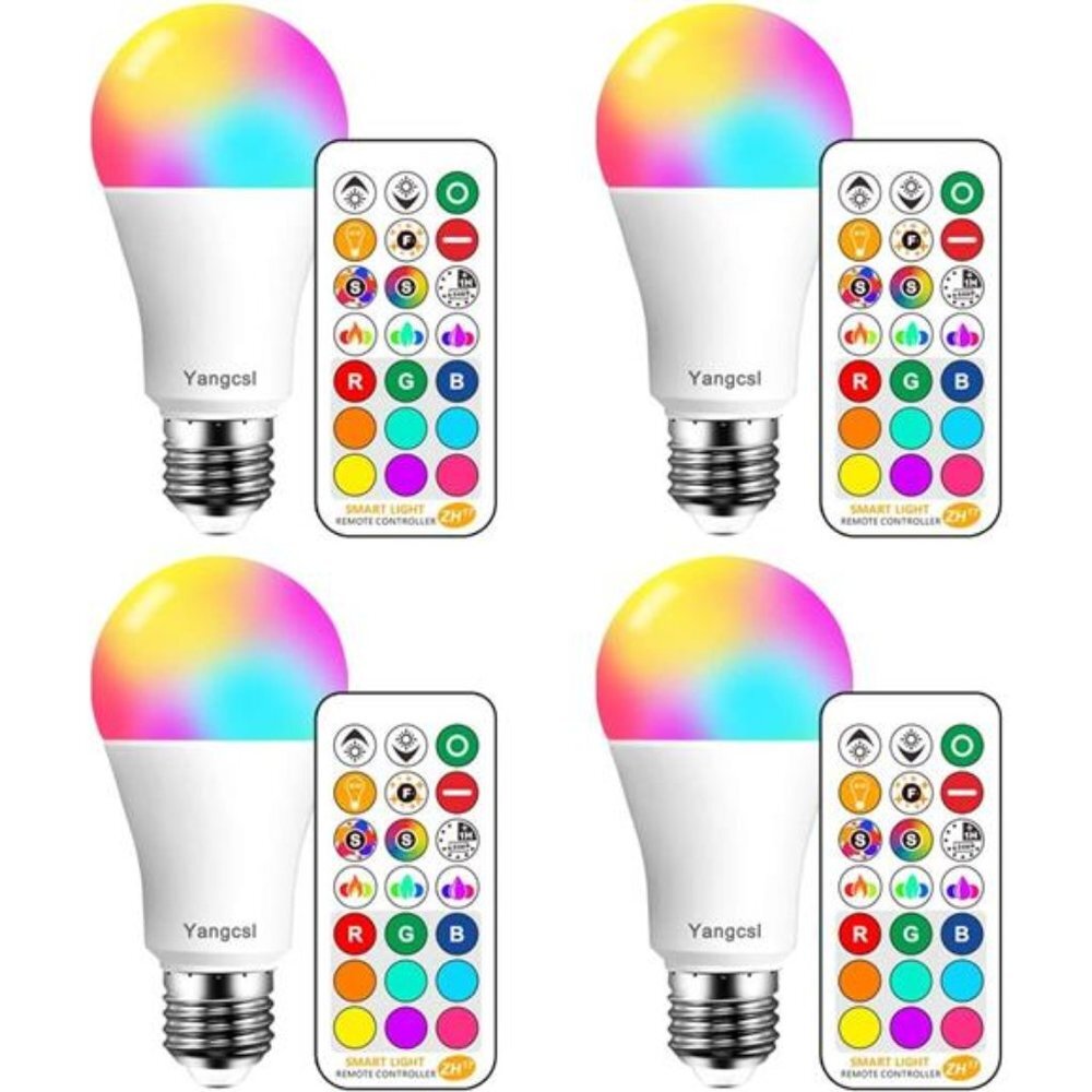 LED Light Bulbs 85W Equivalent 1200lm, RGB Color Changing Light Bulb, 6 Moods